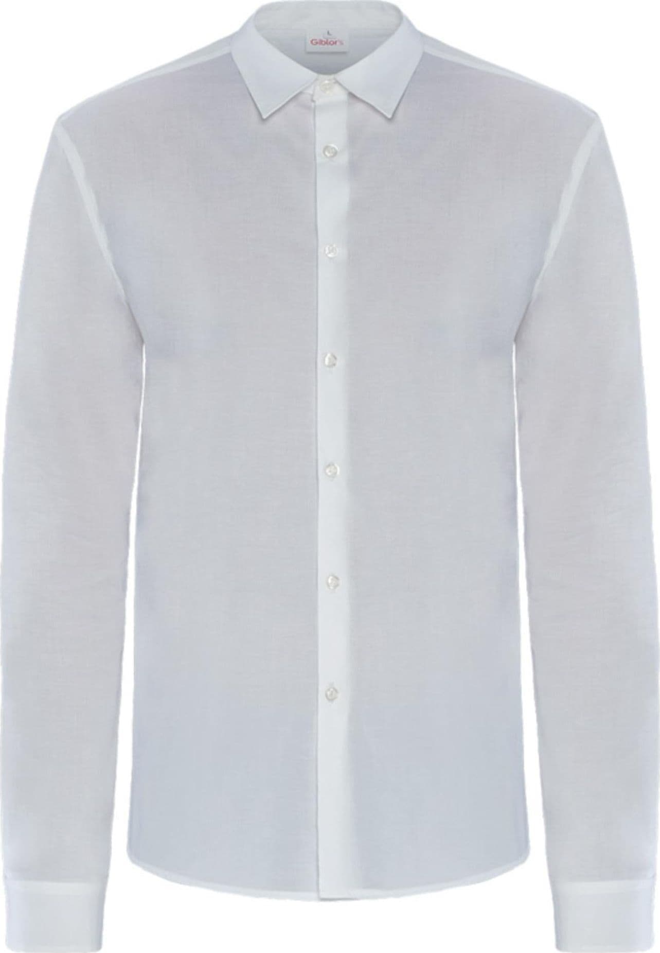Camicia Peter Bianco Camicia Uomo Elasticizzata Manica Lunga Cameriere Barman Reception