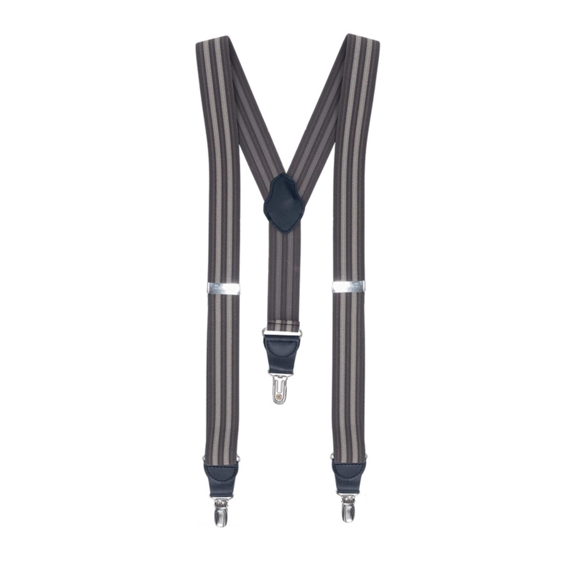 Bretelle Rigate Marrone Bretelle Elastiche Cameriere in Bretelle Dresswork - Como, commercioVirtuoso.it