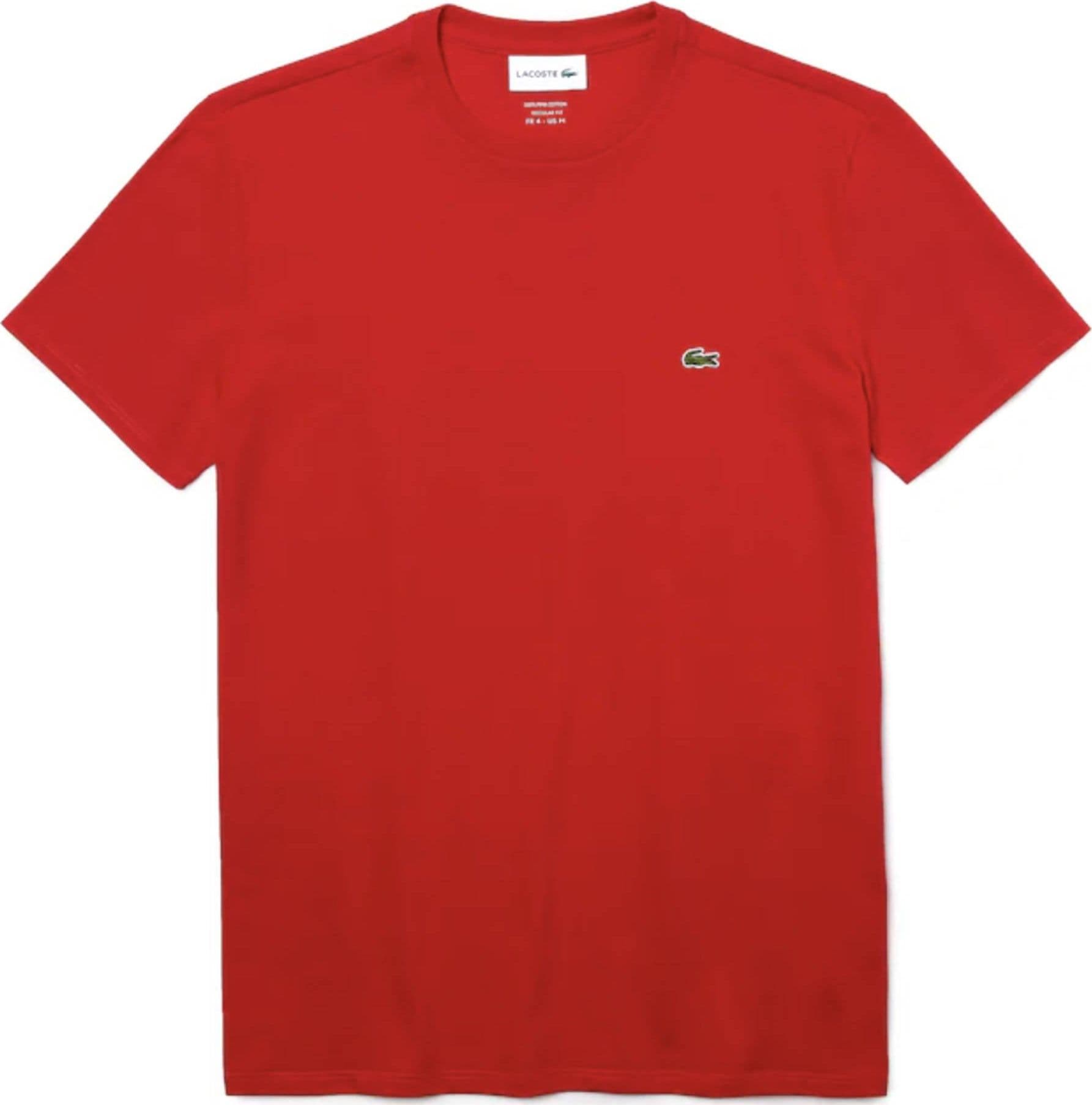 T-Shirt Uomo Lacoste Tinta Unita Con Logo T-Shirt Casual Maniche Corte Scollo Rotondo 100% Cotone in T-shirt Euforia - Bronte, commercioVirtuoso.it