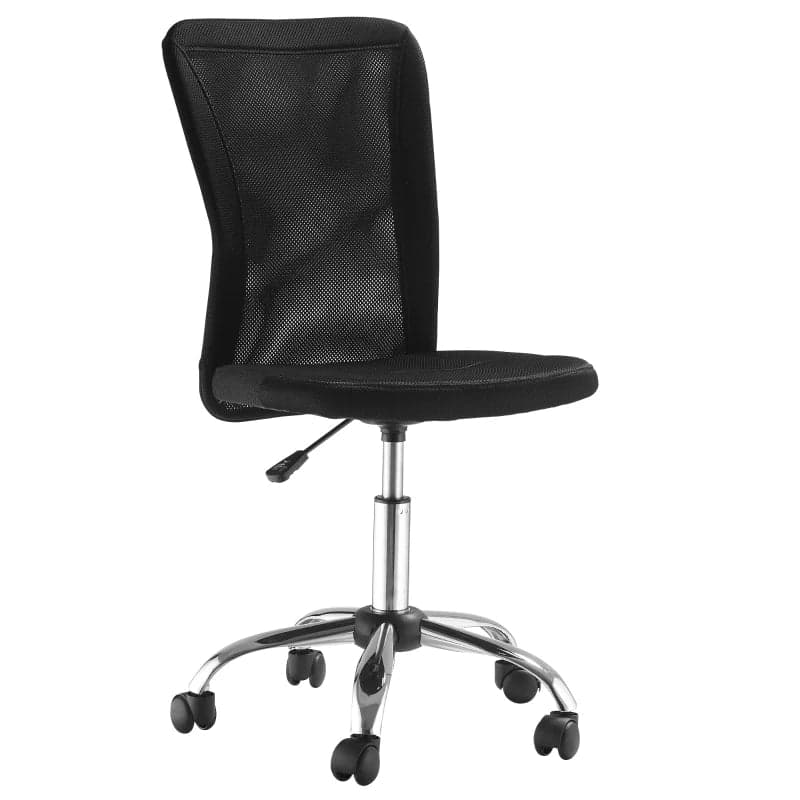 Sedia da Ufficio Ergonomica Senza Braccioli, Tessuto Traspirante a Rete, Altezza Regolabile e 5 Ruote, 43x58x90-100cm, Nero FG1921-226BKFG1 in Sedie da scrivania Fantasia Mobili - Afragola, commercioVirtuoso.it