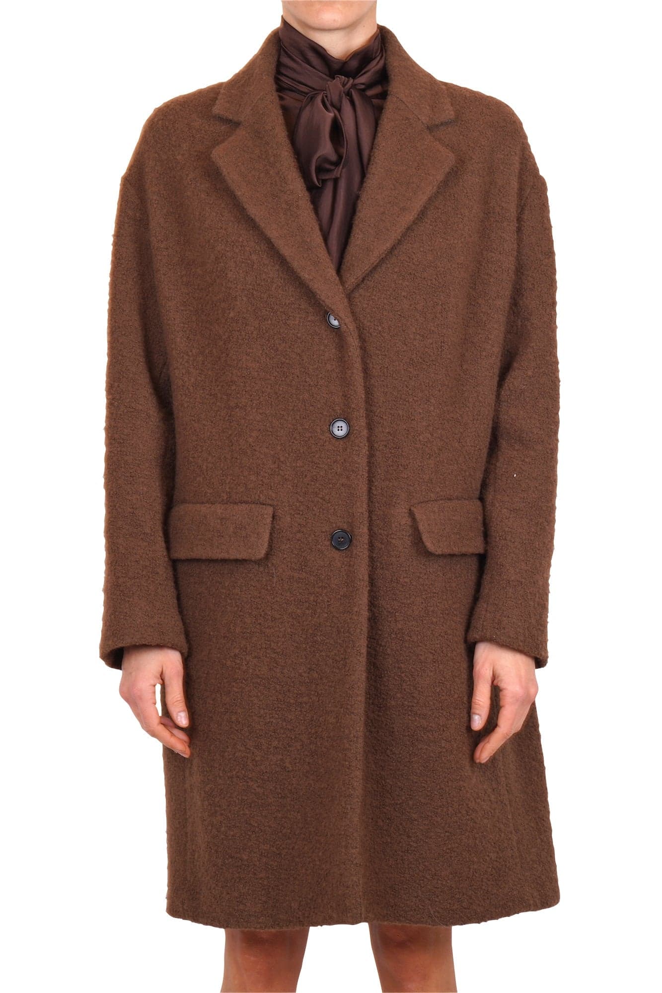 JUCCA Jucca - Cappotto - 461671 - Nocciola da donna in Cappotti Drestige - Casamassima, commercioVirtuoso.it