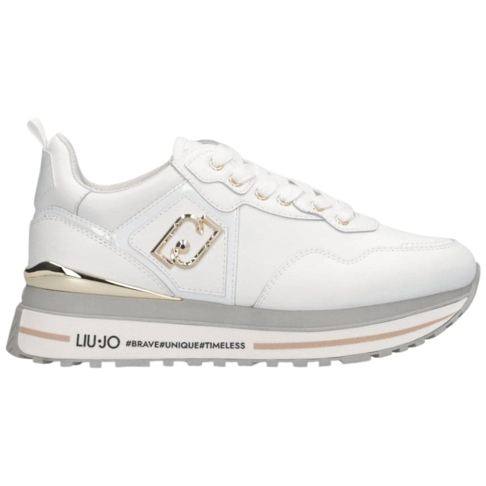LIU JO sneakers bianche in pelle MAXI WONDER in Sneaker casual Prodotti di Classe - Nocera Superiore, commercioVirtuoso.it