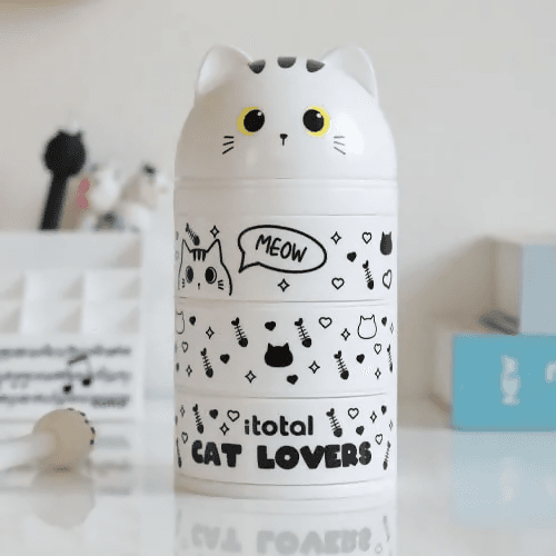 Organizer verticale per scrivania white cat i-total