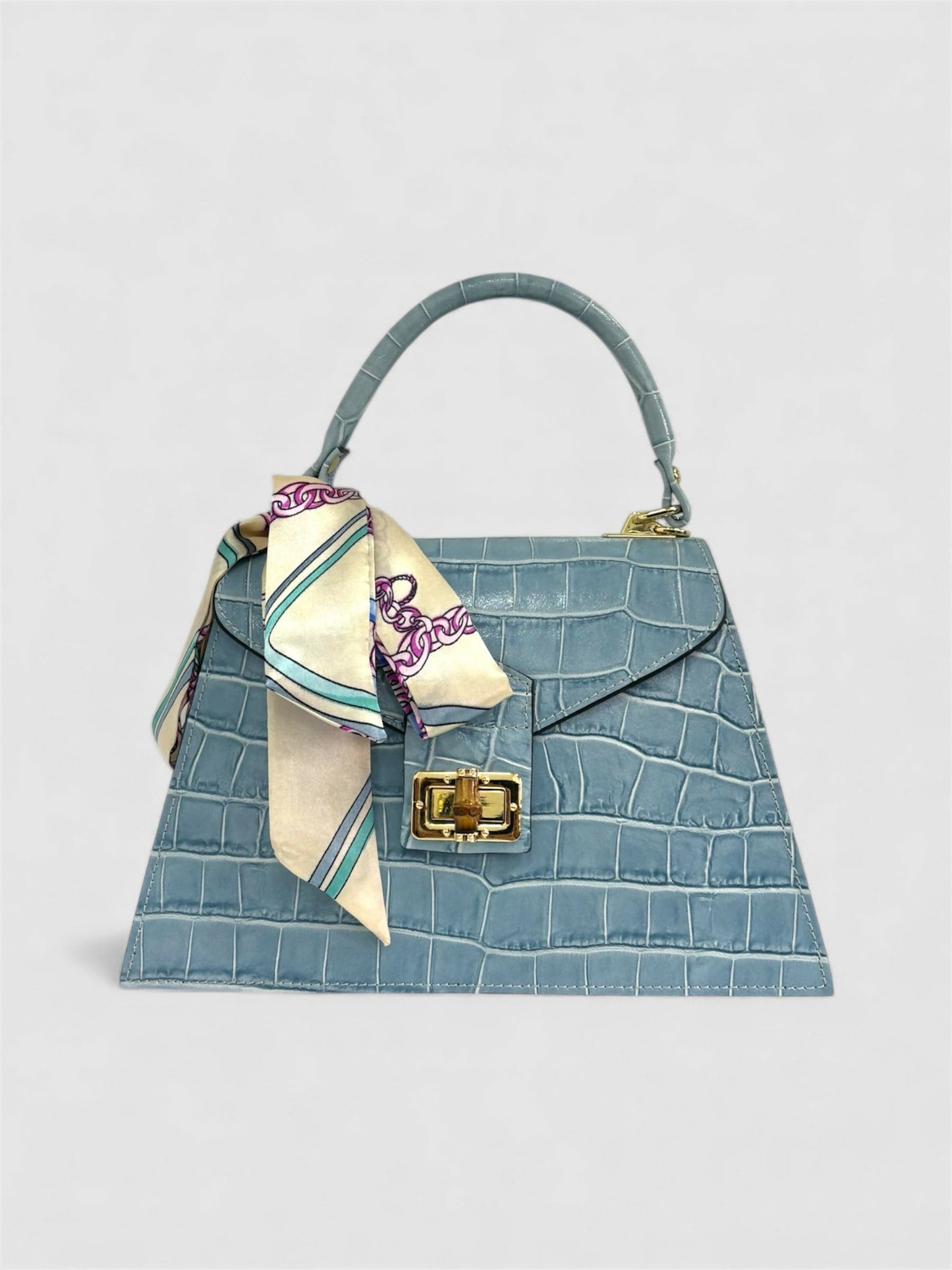 DOPPIASE Borsa a tracolla donna in Vera pelle effetto coccodrillo artigianale Made in Italy 27x17,9.5cm in Borse a tracolla Nanabags - Sesto Fiorentino, commercioVirtuoso.it