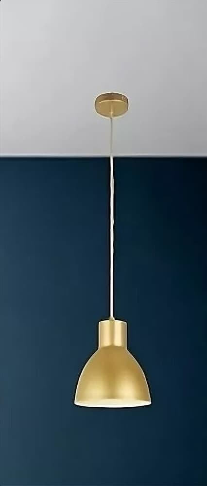 LAMPADARIO A SOSPENSIONE E27 FERRO PARALUME MODERNO CONTEMPORANEO CAMPANELLA ORO BIANCO 33276 in Lampade a sospensione Trade Shop italia - Napoli, commercioVirtuoso.it