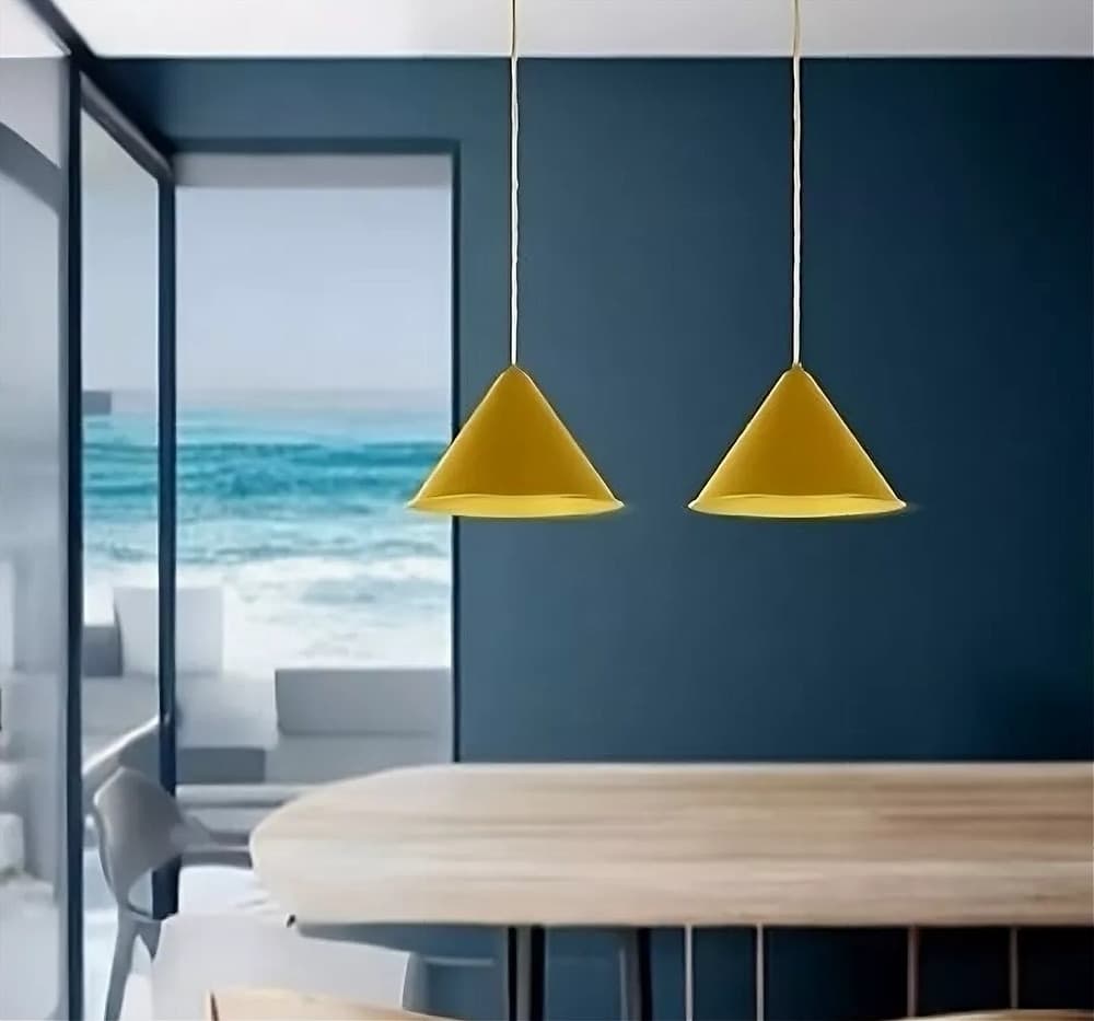 LAMPADARIO A SOSPENSIONE E27 FERRO PARALUME MODERNO CONTEMPORANEO CONO ORO BIANCO 33368 in Lampade a sospensione Trade Shop italia - Napoli, commercioVirtuoso.it