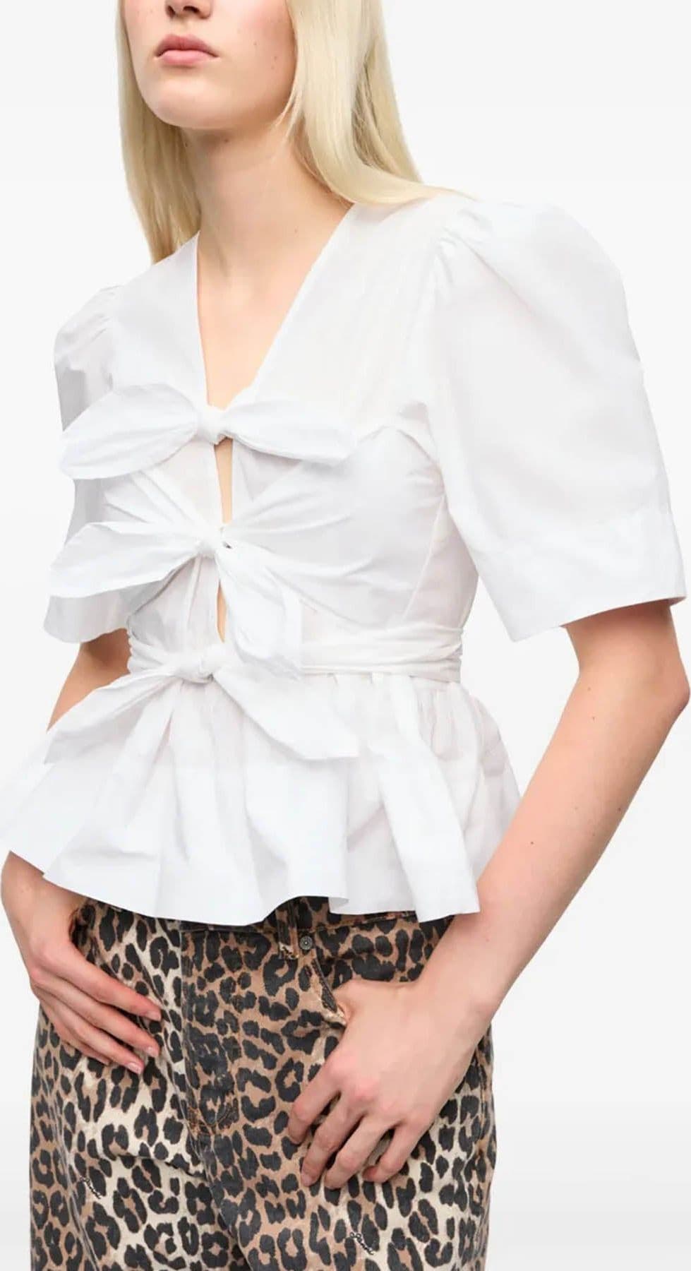 GANNI Top Bianco da donna in Canotte e top Drestige - Casamassima, commercioVirtuoso.it