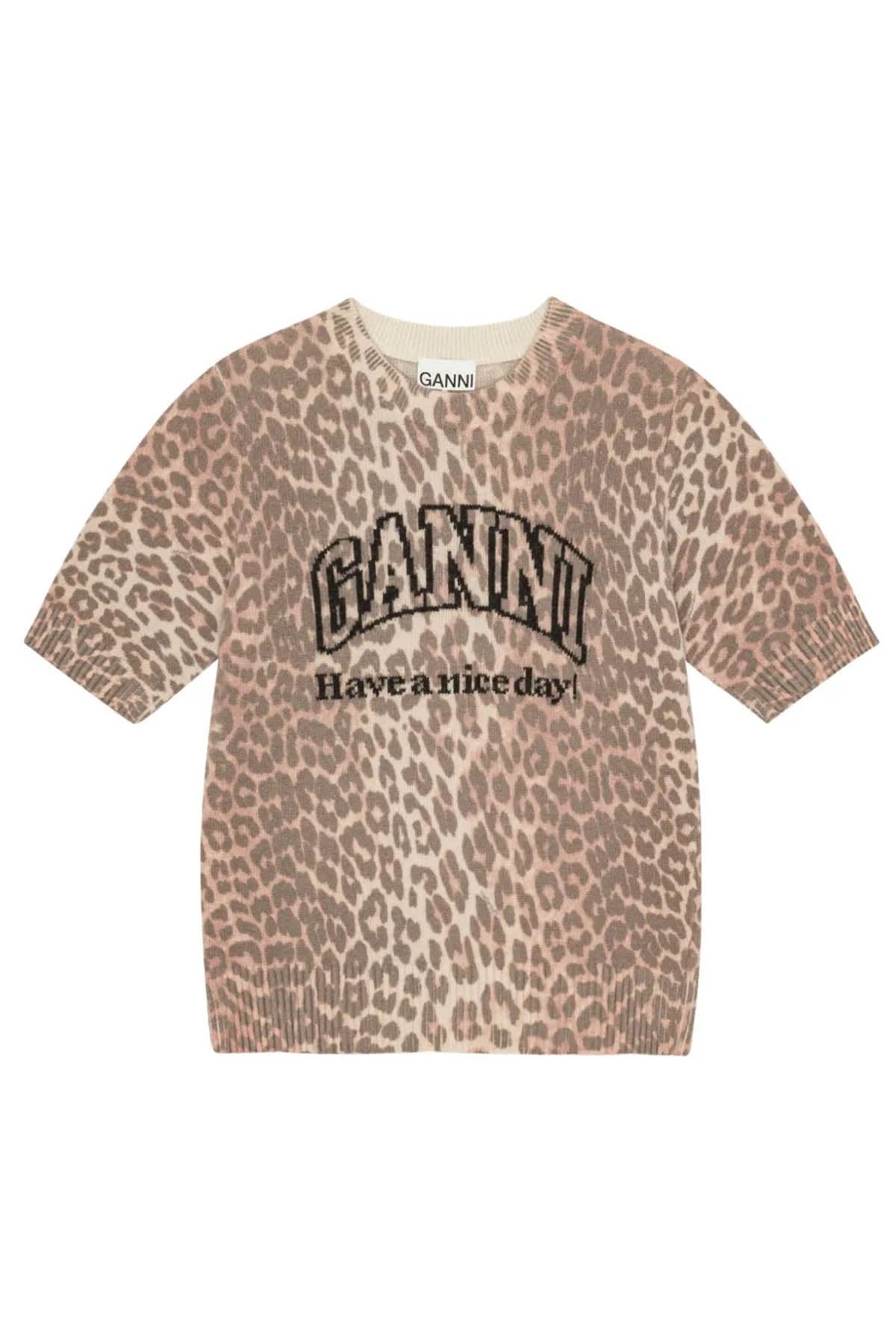 GANNI Maglie Marrone da donna in T-shirt Drestige - Casamassima, commercioVirtuoso.it