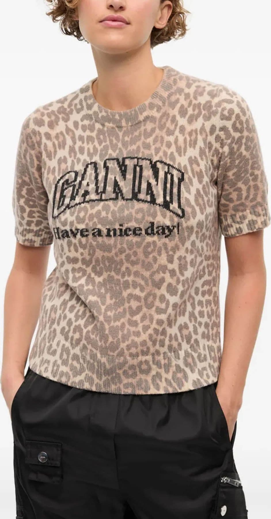 GANNI Maglie Marrone da donna in T-shirt Drestige - Casamassima, commercioVirtuoso.it