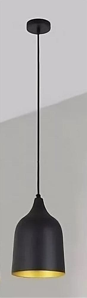 LAMPADARIO A SOSPENSIONE E27 FERRO PARALUME MODERNO CONTEMPORANEO CAMPANA NERO ORO 33290 in Lampade a sospensione Trade Shop italia - Napoli, commercioVirtuoso.it