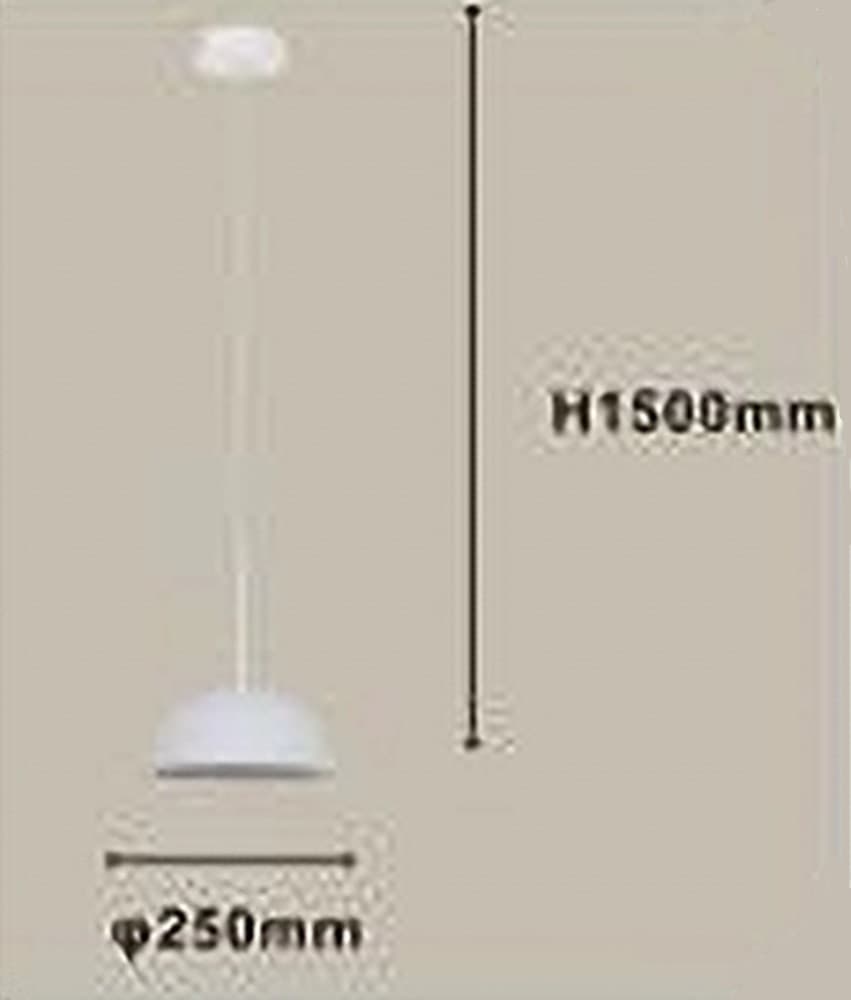 LAMPADARIO A SOSPENSIONE MODERNO CON PARALUME CUPOLA IN FERRO BIANCO E27 33764 in Lampade a sospensione Trade Shop italia - Napoli, commercioVirtuoso.it
