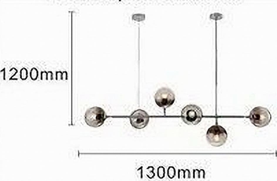 LAMPADARIO SOSPENSIONE 6 SFERE ATTACCO E27 IN VETRO LAMPADA IN METALLO ARGENTO 71652 in Lampade a sospensione Trade Shop italia - Napoli, commercioVirtuoso.it