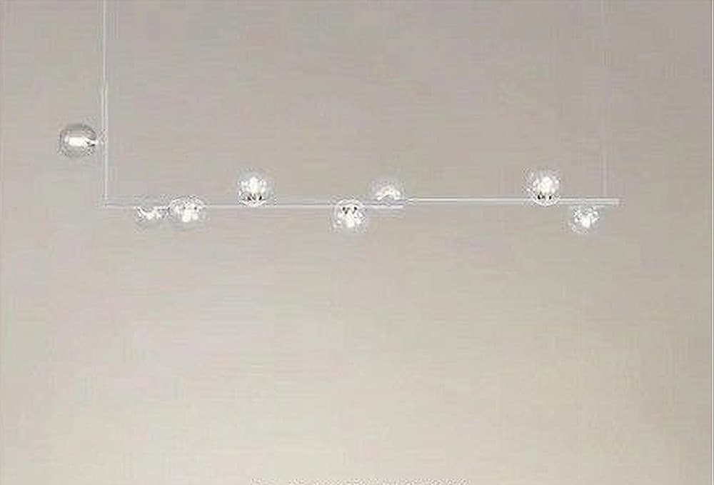 LAMPADARIO 8 SFERE G9 IN VETRO DA SOFFITTO IN METALLO BIANCO DESIGN MODERNO 71614 in Lampade a sospensione Trade Shop italia - Napoli, commercioVirtuoso.it