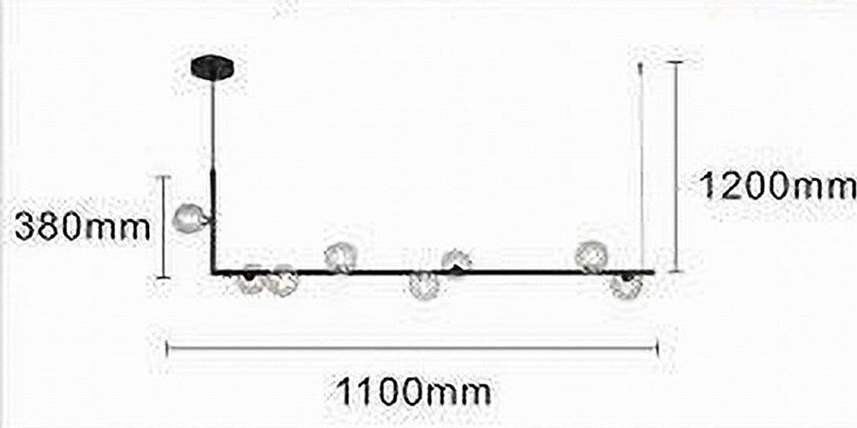 LAMPADARIO 8 SFERE G9 IN VETRO DA SOFFITTO IN METALLO NERO DESIGN MODERNO 71621 in Lampade a sospensione Trade Shop italia - Napoli, commercioVirtuoso.it