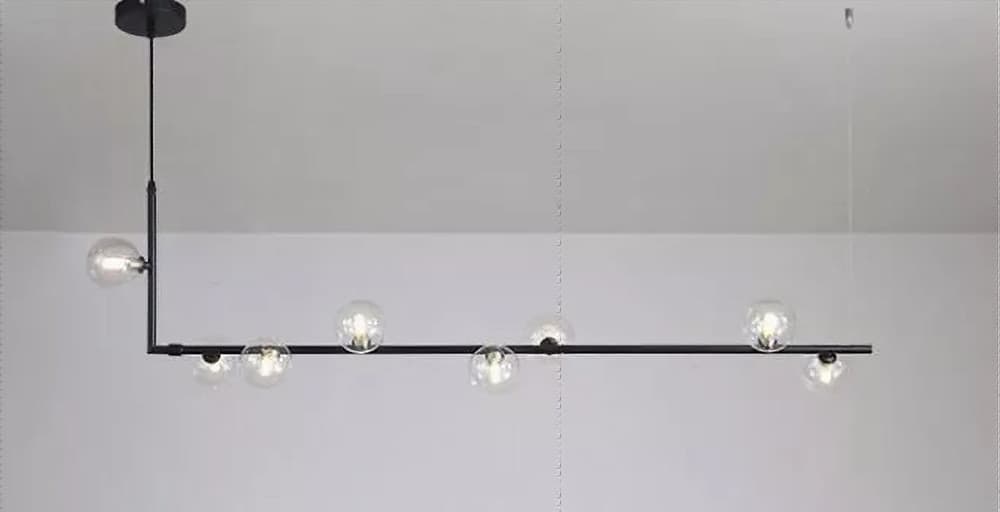 LAMPADARIO 8 SFERE G9 IN VETRO DA SOFFITTO IN METALLO NERO DESIGN MODERNO 71621 in Lampade a sospensione Trade Shop italia - Napoli, commercioVirtuoso.it