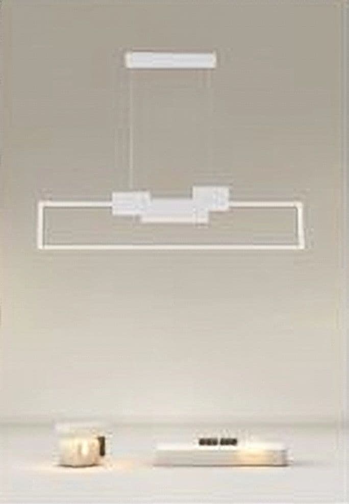 LAMPADARIO A SOSPENSIONE LED 42W RETTANGOLARE DESIGN MODERNO BIANCO LUCE FREDDA 71578 in Lampade a sospensione Trade Shop italia - Napoli, commercioVirtuoso.it