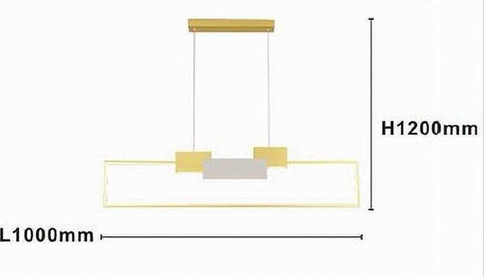 LAMPADARIO A SOSPENSIONE LED 36W RETTANGOLARE CON TELECOMANDO DESIGN MODERNO ORO 71592 in Lampade a sospensione Trade Shop italia - Napoli, commercioVirtuoso.it