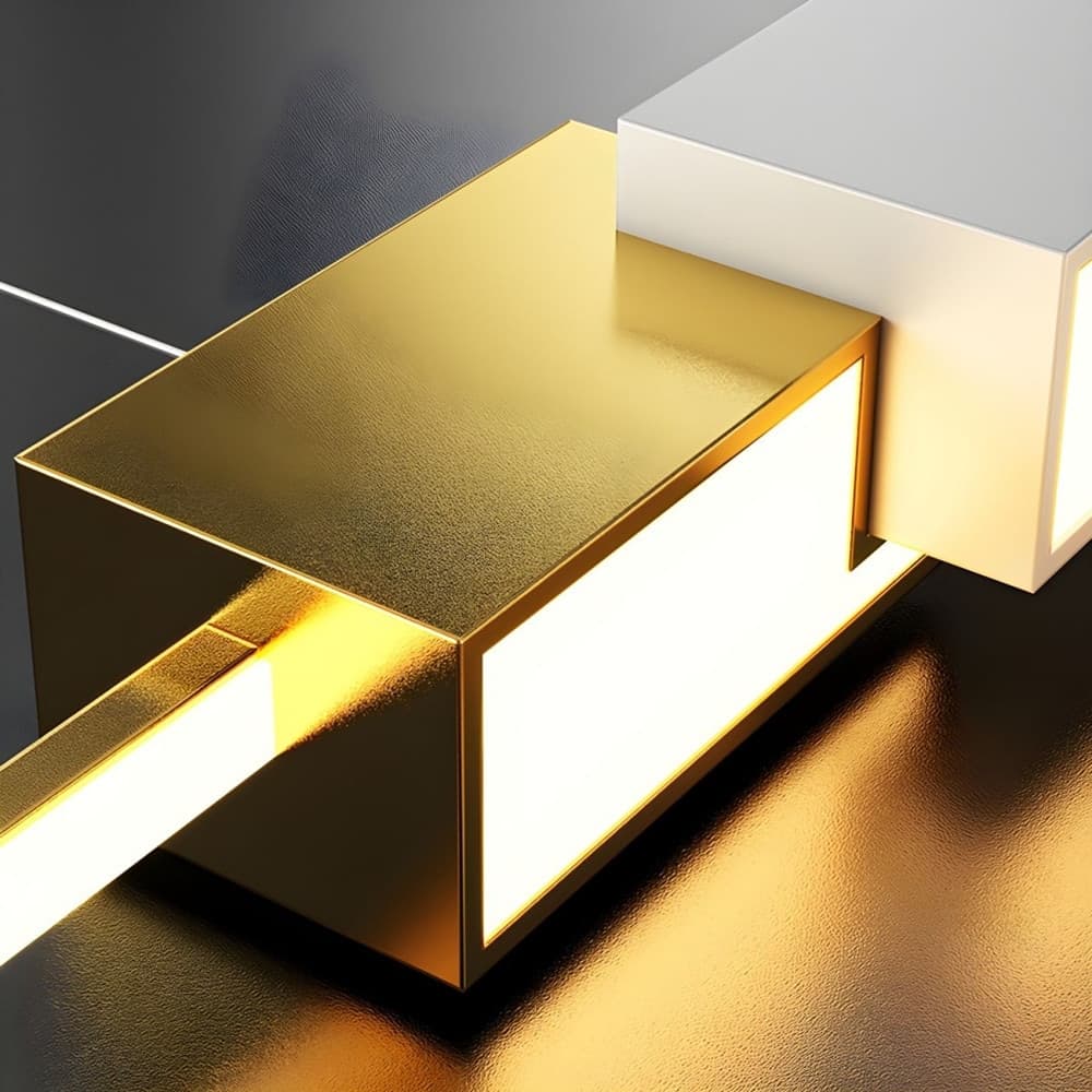 LAMPADARIO A SOSPENSIONE LED 36W RETTANGOLARE CON TELECOMANDO DESIGN MODERNO ORO 71592 in Lampade a sospensione Trade Shop italia - Napoli, commercioVirtuoso.it