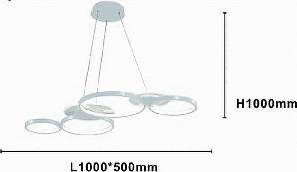 LAMPADARIO A SOSPENSIONE LED BIANCO 62W 6 ANELLI LUMINOSI MODERNO LUCE 6500K 71408 in Lampade a sospensione Trade Shop italia - Napoli, commercioVirtuoso.it