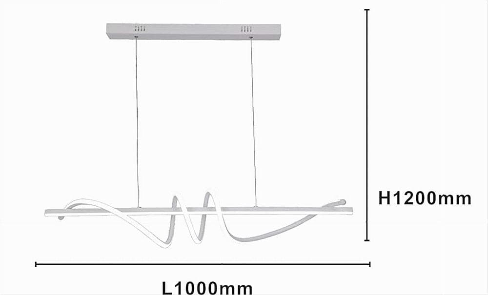 LAMPADARIO A SOSPENSIONE LED 65W BIANCO SPIRALE ONDULATO LUCE 4000K VORTICE ORIZZONTALE 32422 in Lampade a sospensione Trade Shop italia - Napoli, commercioVirtuoso.it