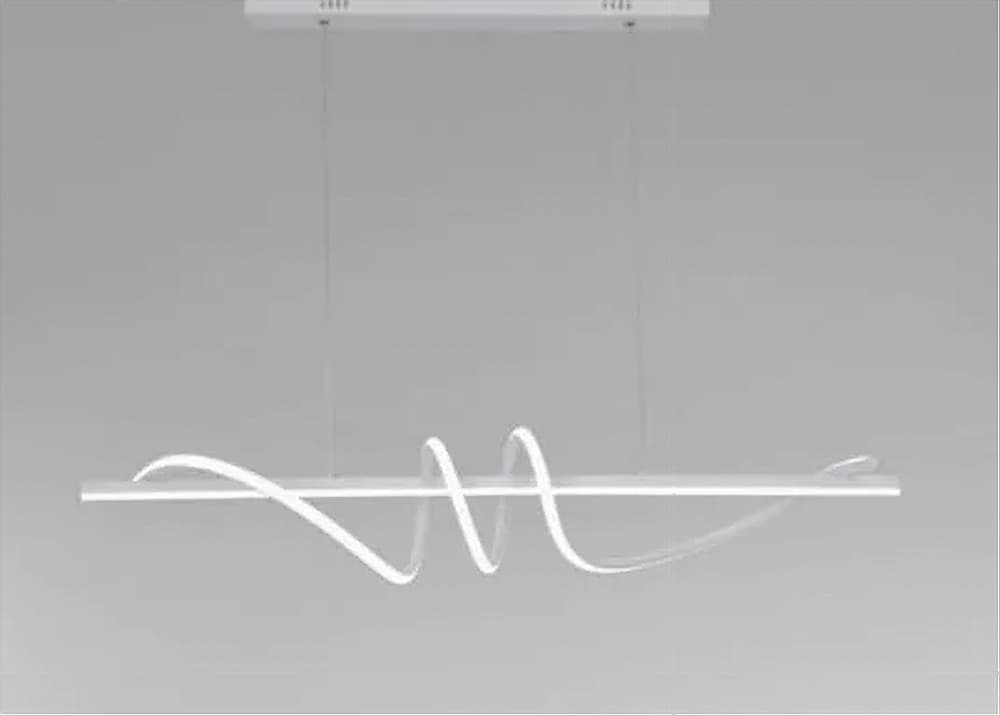 LAMPADARIO A SOSPENSIONE LED 65W BIANCO SPIRALE ONDULATO LUCE 6500K VORTICE ORIZZONTALE 32439 in Lampade a sospensione Trade Shop italia - Napoli, commercioVirtuoso.it