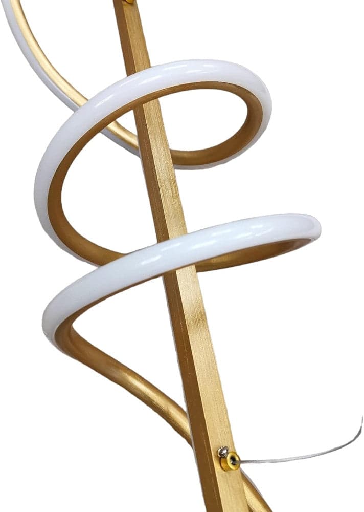 LAMPADARIO A SOSPENSIONE LED 65W ORO SPIRALE ONDULATO LUCE 6500K VORTICE ORIZZONTALE 32453 in Lampade a sospensione Trade Shop italia - Napoli, commercioVirtuoso.it