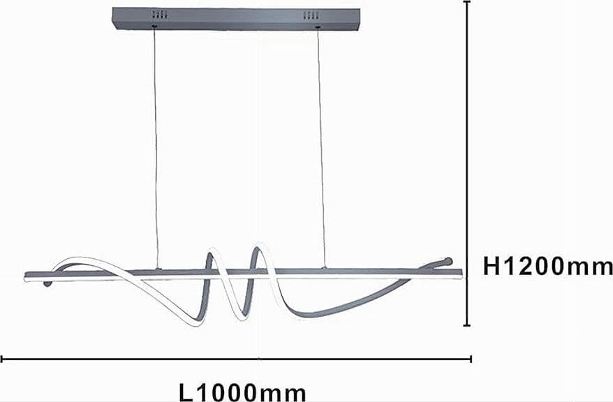 LAMPADARIO A SOSPENSIONE LED 65W ARGENTO SPIRALE ONDULATO LUCE 4000K VORTICE ORIZZONTALE 32460 in Lampade a sospensione Trade Shop italia - Napoli, commercioVirtuoso.it