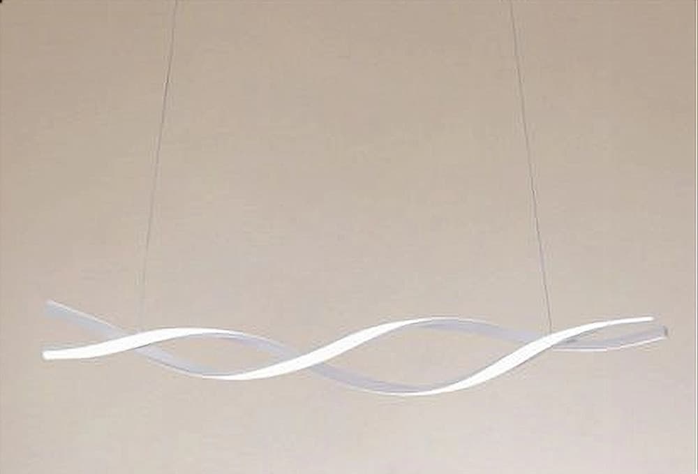 LAMPADARIO LED A SOSPENSIONE 48W BIANCO SPIRALE ONDULATO VORTICE INTRECCIATO LUCE 4000K 32484 in Lampade a sospensione Trade Shop italia - Napoli, commercioVirtuoso.it