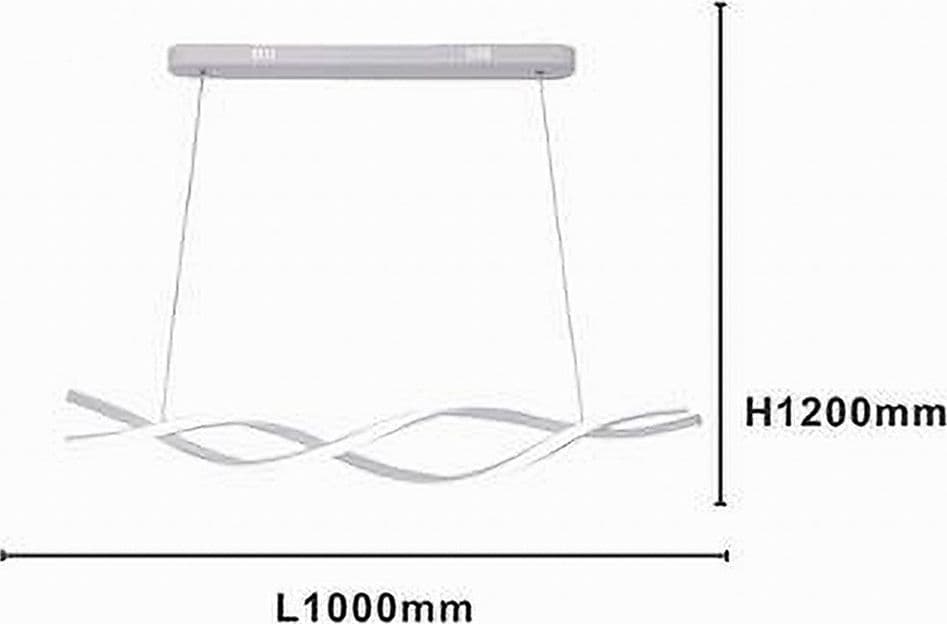 LAMPADARIO LED A SOSPENSIONE 48W BIANCO SPIRALE ONDULATO VORTICE INTRECCIATO LUCE 6500K 32491 in Lampade a sospensione Trade Shop italia - Napoli, commercioVirtuoso.it