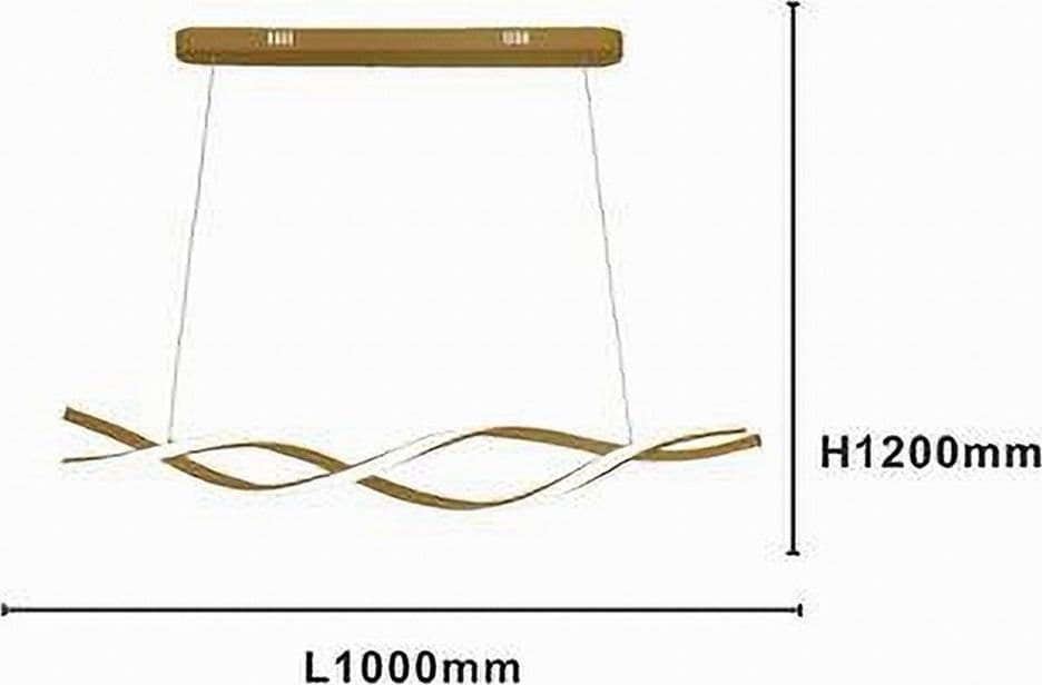 LAMPADARIO LED A SOSPENSIONE 48W ORO SPIRALE ONDULATO VORTICE INTRECCIATO LUCE 4000K 32507 in Lampade a sospensione Trade Shop italia - Napoli, commercioVirtuoso.it