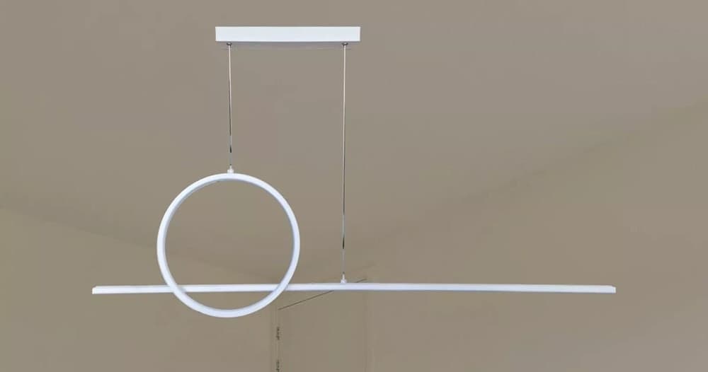 LAMPADARIO A SOSPENSIONE LED 48W DESIGN CERCHIO LINEA BIANCA IP20 LUCE 6500K 33580 in Lampade a sospensione Trade Shop italia - Napoli, commercioVirtuoso.it