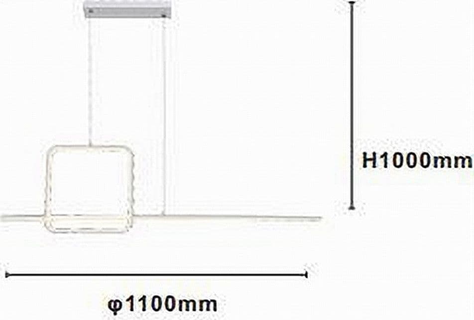 LAMPADARIO A SOSPENSIONE LED 48W DESIGN QUADRATO LINEA MODERNO BIANCO IP20 LAMPADA 01172 in Lampade a sospensione Trade Shop italia - Napoli, commercioVirtuoso.it