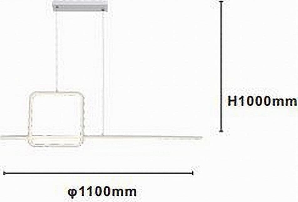 LAMPADARIO A SOSPENSIONE LED 48W DESIGN QUADRATO LINEA BIANCO IP20 LUCE 6500K 33542 in Lampade a sospensione Trade Shop italia - Napoli, commercioVirtuoso.it