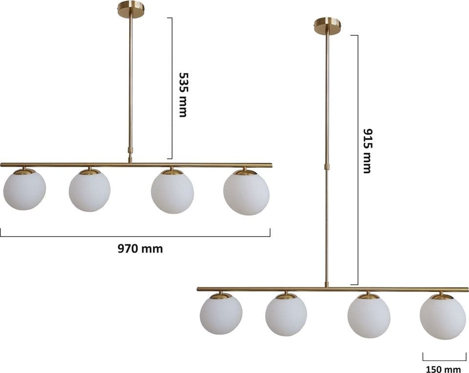LAMPADARIO A SOSPENSIONE ORO CON 4 SFERE BOLLE BIANCHE IN VETRO ATTACCO G9 33917 in Lampade a sospensione Trade Shop italia - Napoli, commercioVirtuoso.it