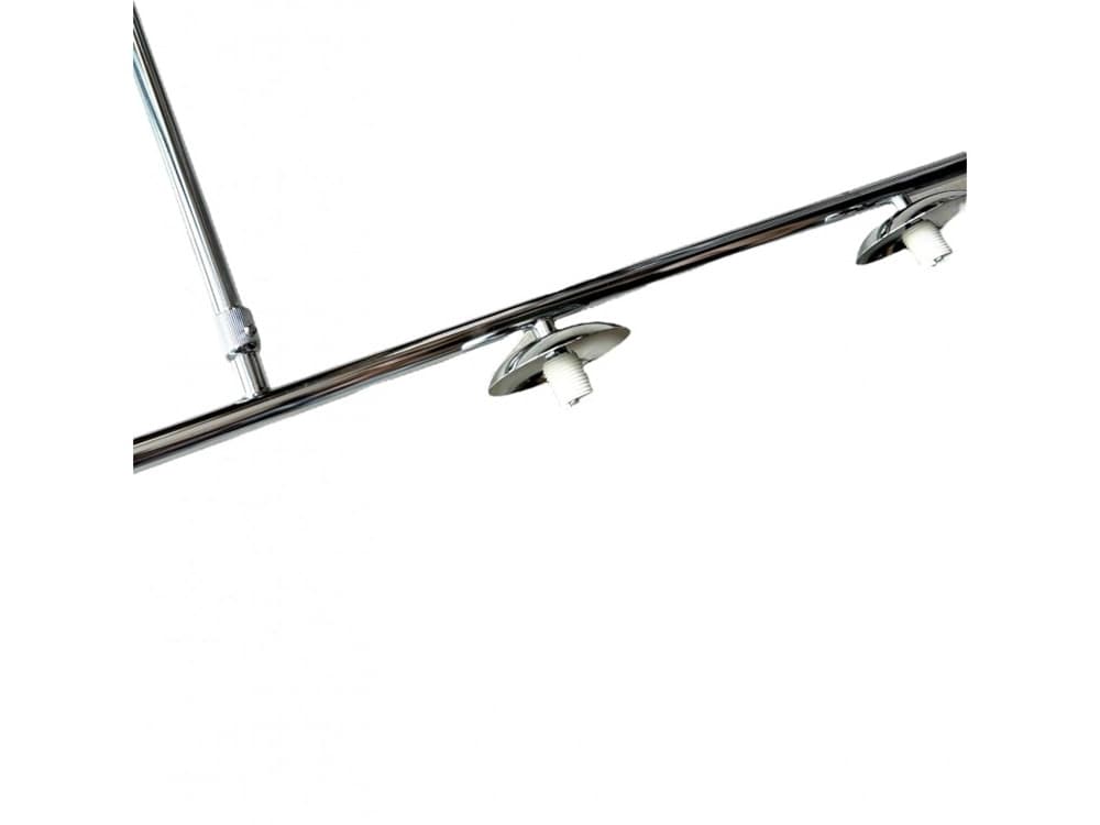 LAMPADARIO A SOSPENSIONE ARGENTO CON 4 SFERE BOLLE BIANCHE IN VETRO ATTACCO G9 33924 in Lampade a sospensione Trade Shop italia - Napoli, commercioVirtuoso.it