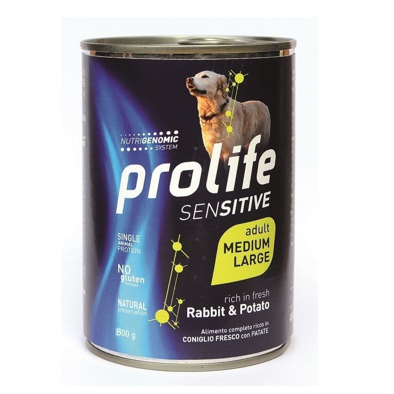 Prolife Sensitive mangime umido Cani Adulti Medium&Large coniglio e patate in Secco 101 Market - Poggibonsi, commercioVirtuoso.it