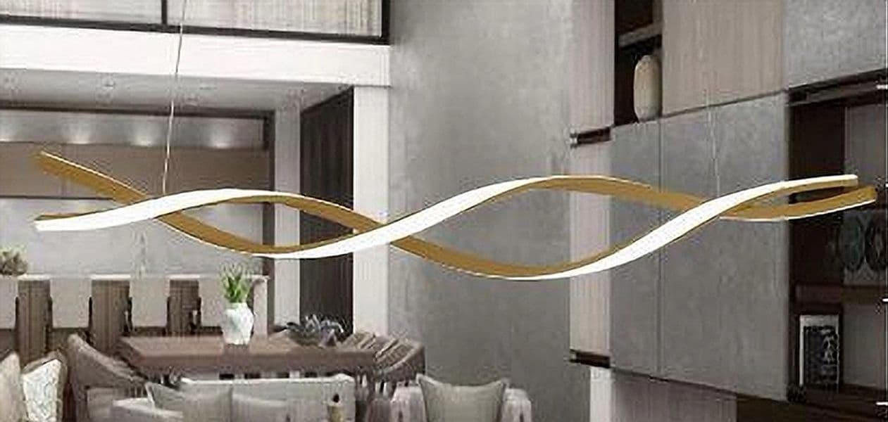 LAMPADARIO A SOSPENSIONE LUCE 3000K-6500K LED 48W ORO SPIRALE VORTICE ORIZZONTALE 01110 in Lampade a sospensione Trade Shop italia - Napoli, commercioVirtuoso.it