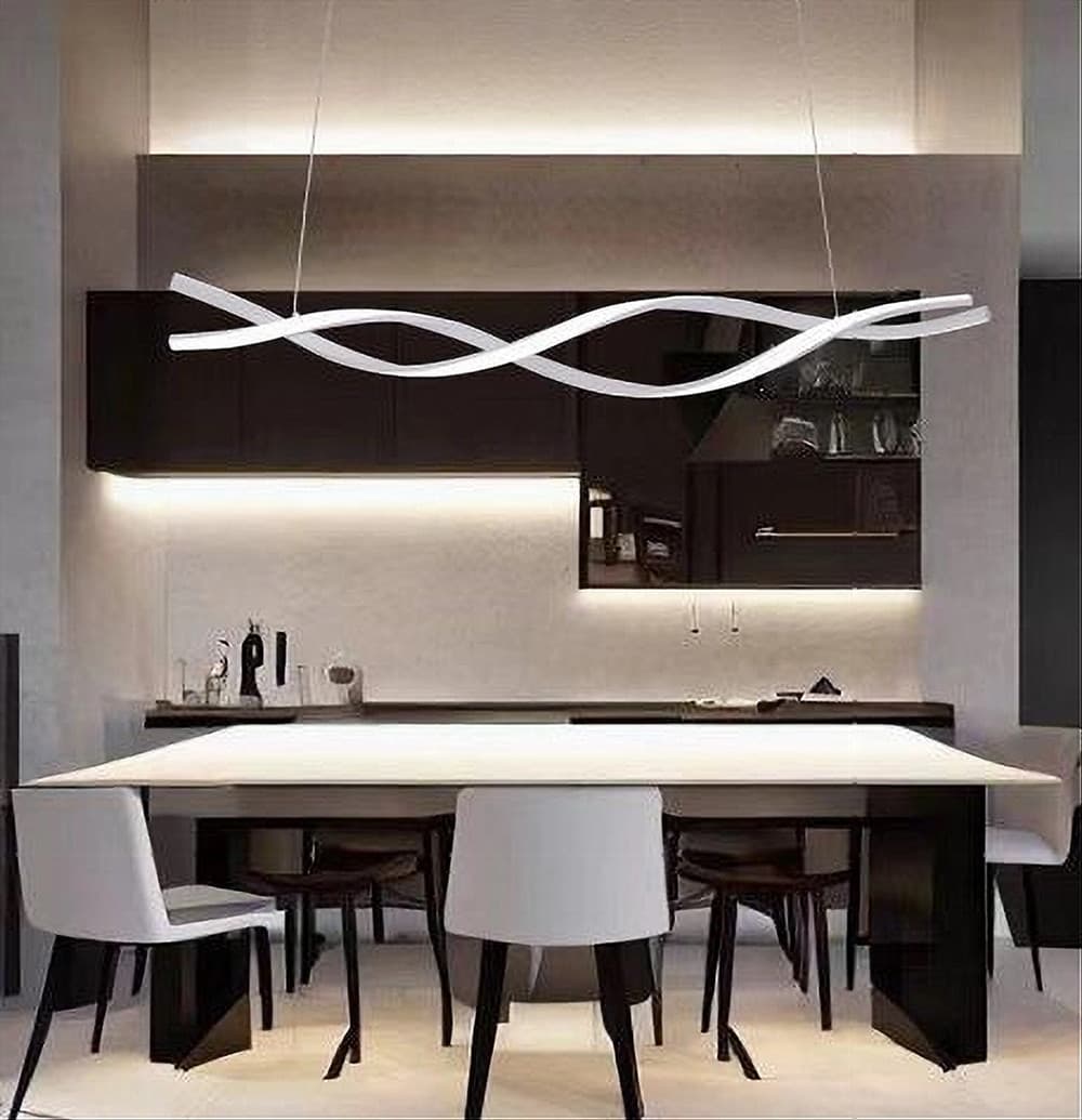 LAMPADARIO A SOSPENSIONE LUCE 3000K-6500K LED 48W BIANCO SPIRALE VORTICE ORIZZONTALE 01134 in Lampade a sospensione Trade Shop italia - Napoli, commercioVirtuoso.it