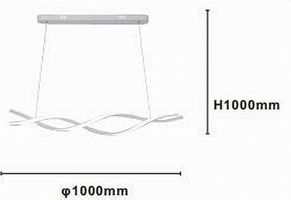 LAMPADARIO A SOSPENSIONE LUCE 3000K-6500K LED 48W BIANCO SPIRALE VORTICE ORIZZONTALE 01134 in Lampade a sospensione Trade Shop italia - Napoli, commercioVirtuoso.it