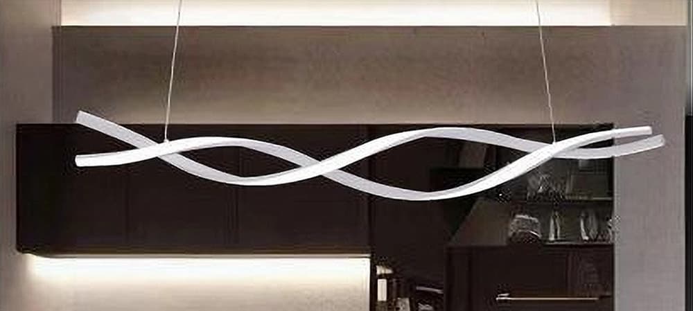 LAMPADARIO A SOSPENSIONE LUCE 3000K-6500K LED 48W BIANCO SPIRALE VORTICE ORIZZONTALE 01134 in Lampade a sospensione Trade Shop italia - Napoli, commercioVirtuoso.it