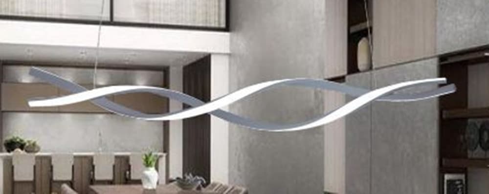 LAMPADARIO SOSPENSIONE LUCE 3000K-6500K LED 48W ARGENTO SPIRALE VORTICE ORIZZONTALE 01127 in Lampade a sospensione Trade Shop italia - Napoli, commercioVirtuoso.it