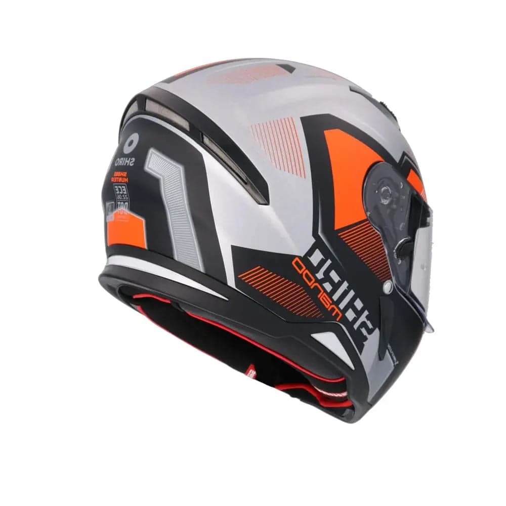 Shiro - Casco integrale Hunter Mando grigio arancione nero matt XL in Autocategorizzazione Più Di Più Ideas - Casalnuovo di Napoli, commercioVirtuoso.it