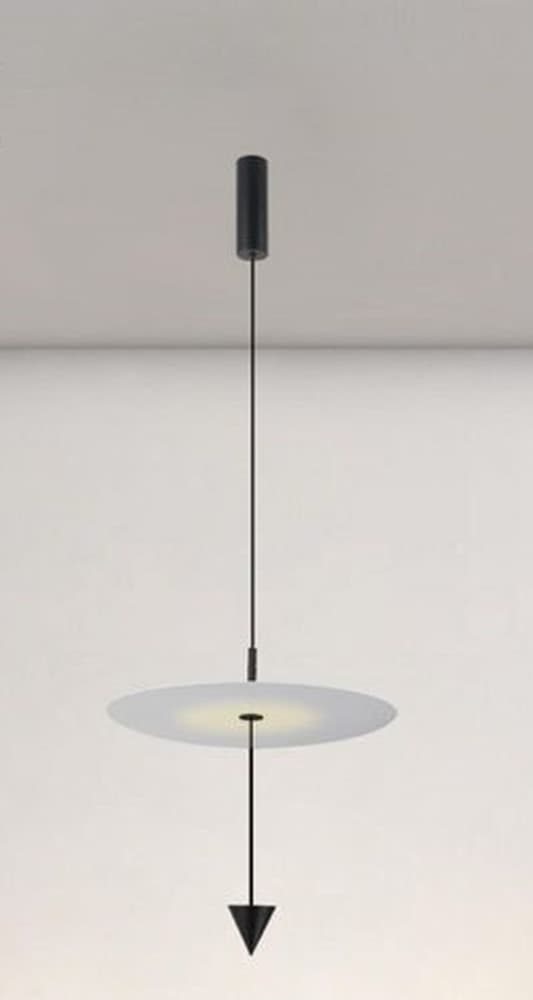 LAMPADARIO A SOSPENSIONE LAMPADA 18W LUCE LED 4000K DISCO BIANCO Ø42CM CONO NERO 33054 in Lampade a sospensione Trade Shop italia - Napoli, commercioVirtuoso.it