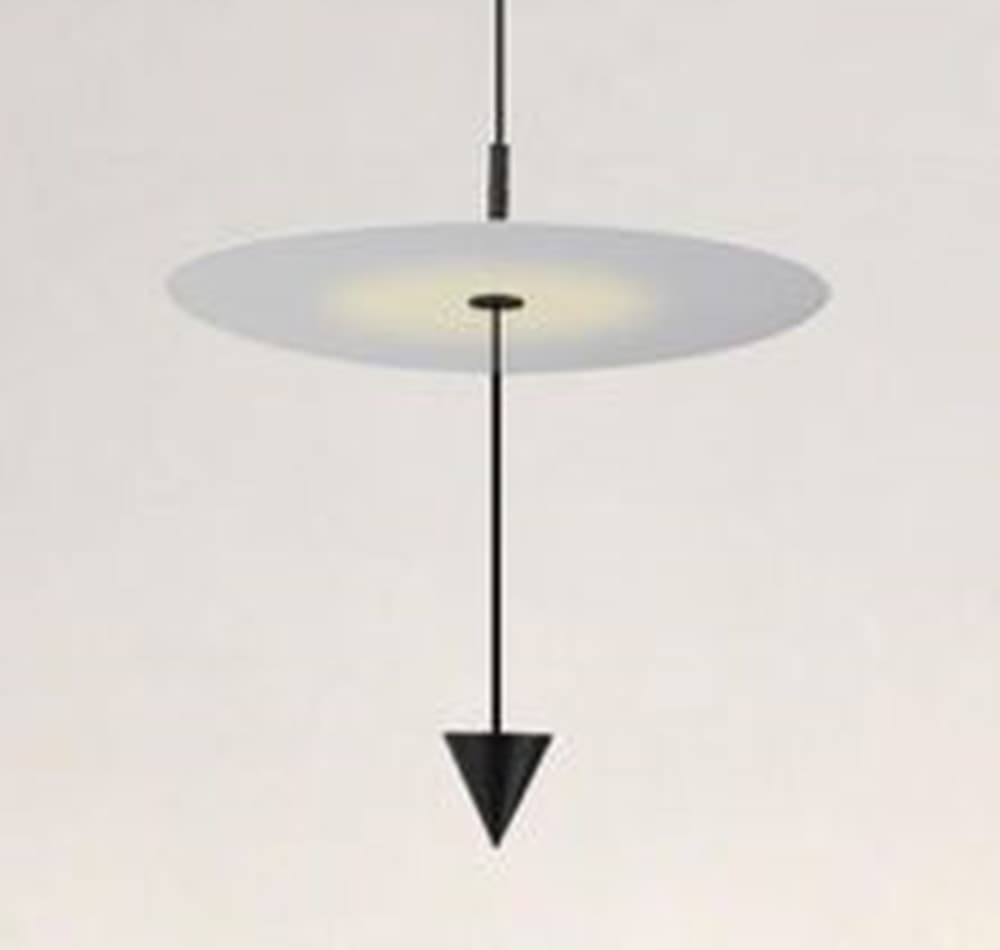 LAMPADARIO A SOSPENSIONE LAMPADA 18W LUCE LED 4000K DISCO BIANCO Ø42CM CONO NERO 33054 in Lampade a sospensione Trade Shop italia - Napoli, commercioVirtuoso.it