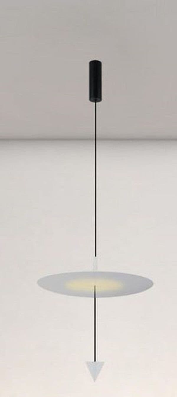 LAMPADARIO A SOSPENSIONE LAMPADA 18W LUCE LED 4000K DISCO Ø42CM CONO BIANCO 33030 in Lampade a sospensione Trade Shop italia - Napoli, commercioVirtuoso.it