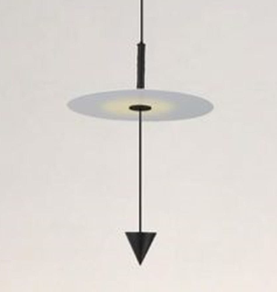 LAMPADARIO A SOSPENSIONE LAMPADA 12W LUCE LED 4000K DISCO BIANCO Ø23CM CONO NERO 32996 in Lampade a sospensione Trade Shop italia - Napoli, commercioVirtuoso.it