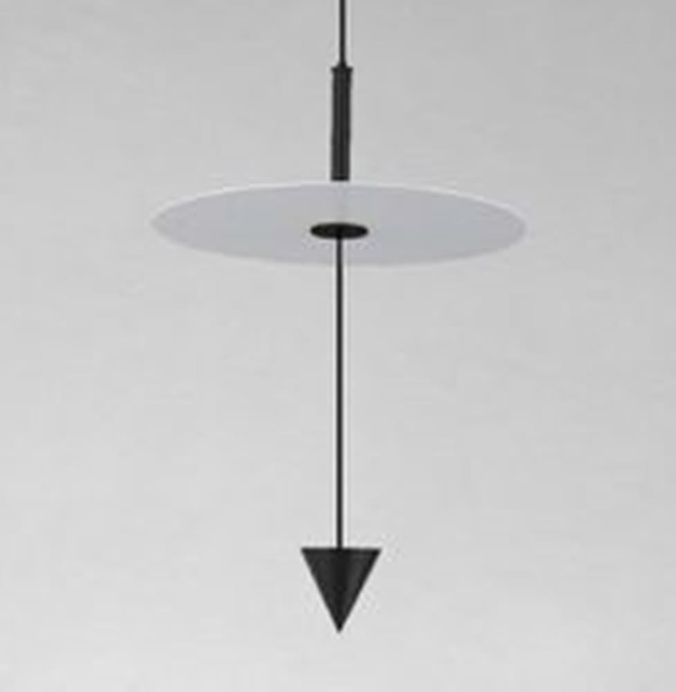 LAMPADARIO A SOSPENSIONE LAMPADA 12W LUCE LED 6500K DISCO BIANCO Ø23CM CONO NERO 32009 in Lampade a sospensione Trade Shop italia - Napoli, commercioVirtuoso.it