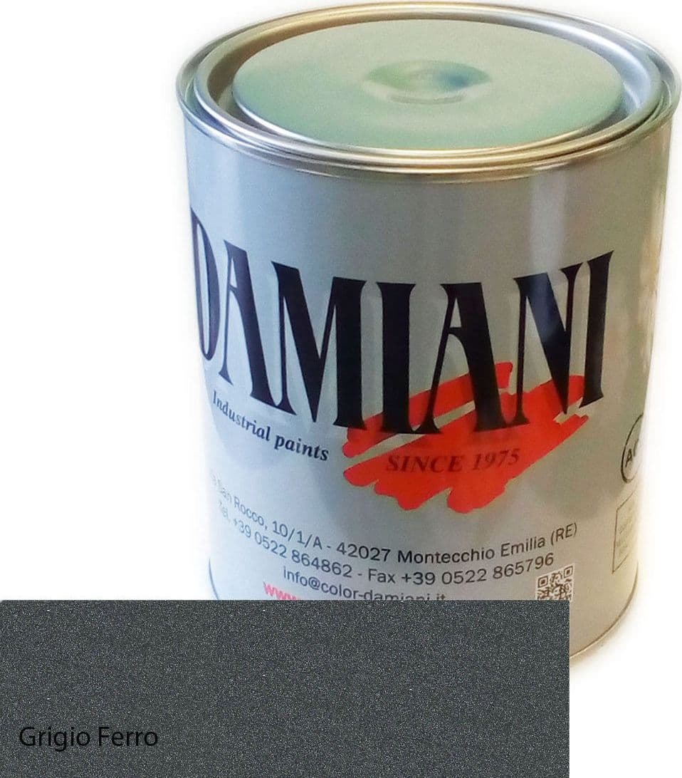 Damiani 25Kg smalto ferromicaceo opaco a rapida essiccazione colore grigio ferro in Vernice Aloiserw.com - Altomonte, commercioVirtuoso.it
