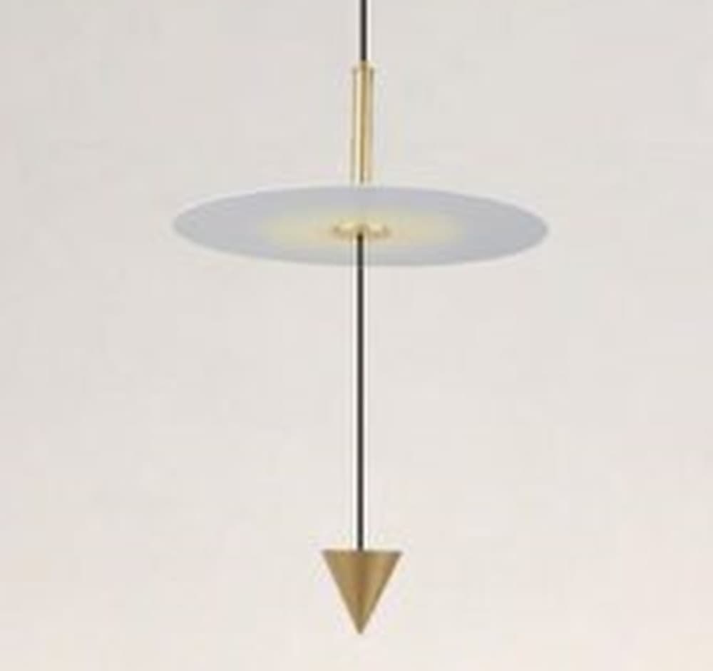 LAMPADARIO A SOSPENSIONE LAMPADA 12W LUCE LED 4000K DISCO BIANCO Ø23CM CONO ORO 32016 in Lampade a sospensione Trade Shop italia - Napoli, commercioVirtuoso.it