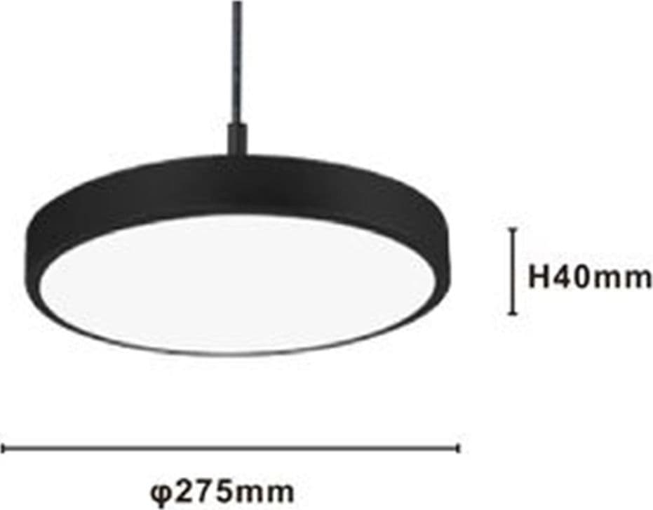 LAMPADARIO A SOSPENSIONE LED 40W NERO CERCHIO TONDO MODERNO MINIMAL LUCE 6500K 32903 in Lampade a sospensione Trade Shop italia - Napoli, commercioVirtuoso.it